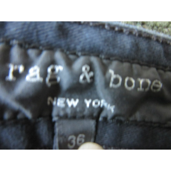 RAG and BONE Washed Black Tapered 36x27 Cotton Button Closure USA Jeans - Picture 5 of 6